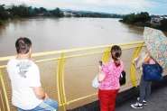 Ap�s pico de 7,44 metros, rio Itaja�-A�u segue baixando em Gaspar