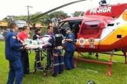 Helic�ptero Arcanjo atende primeira ocorr�ncia em Gaspar