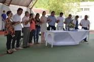 Com homenagem a v�timas da calamidade de 2008, quadra de esportes � inaugurada