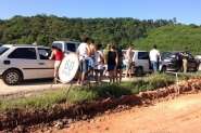 Acidente entre três veículos deixa uma pessoa ferida na BR-470