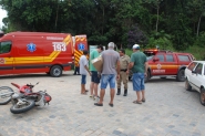 Motociclista fica ferido em acidente no Gaspar Mirim