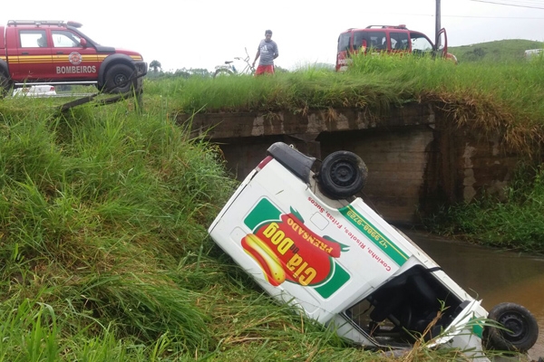 Capotamento na rodovia Ivo Silveira deixa uma pessoa ferida