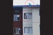 Crianças são flagradas penduradas nas janelas e telhado do Residencial Milano