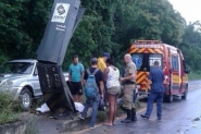 Motociclista morre após bater em lombada eletrônica na Rodovia Jorge Lacerda