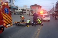 Motociclista fica ferido em acidente na manhã desta quarta-feira