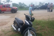 Motociclista fica ferida em acidente no Po�o Grande
