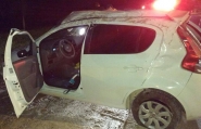 Jovem fica ferido após capotar veículo na madrugada de domingo em Gaspar