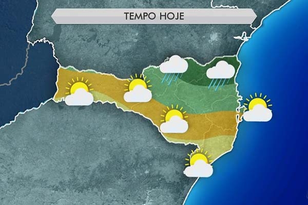 Semana come�a com nebulosidade e m�xima de 20�C em Santa Catarina