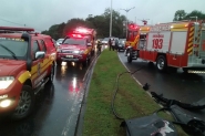 Acidente entre quatro veículos deixa cinco feridos na Via Expressa, em Blumenau