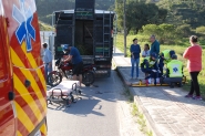 Motociclista fica ferido em acidente no bairro Gaspar Mirim