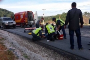 Motociclista fica ferido em acidente no domingo em Gaspar