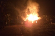 Incêndio destrói casa no bairro Lagoa, em Gaspar