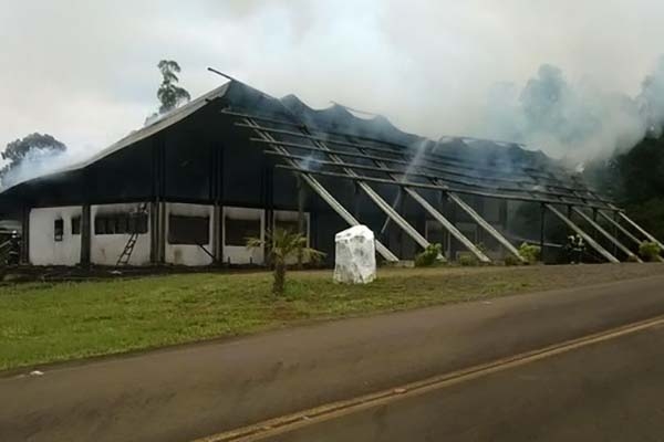 Inc�ndio destr�i Museu da Paz no Oeste catarinense