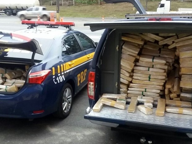 Mais de 600 kg de maconha são apreendidos em caminhão em Palhoça