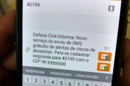Ilhotenses j� podem receber alerta da Defesa Civil por SMS