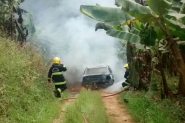 Bandidos assaltam cooperativa e queimam carro em Ilhota