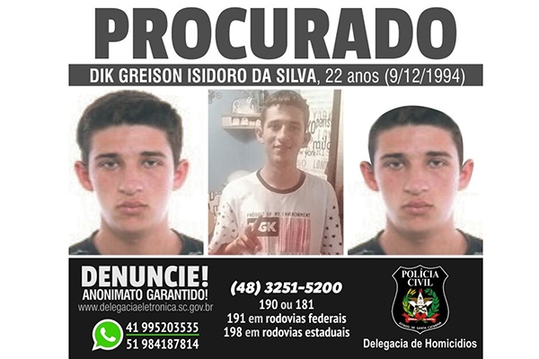 Pol�cia divulga fotos de suspeito de matar transexual em SC