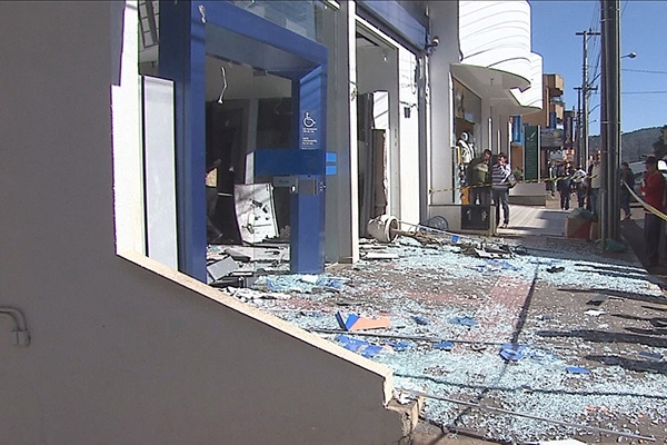 Roubo a bancos no interior de SC aumenta inseguran�a de moradores 