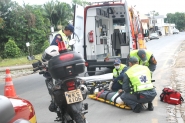 Motociclista se envolve em acidente no bairro Margem Esquerda, em Gaspar