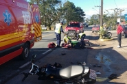 Motociclista fica ferido em acidente no bairro Margem Esquerda, em Gaspar