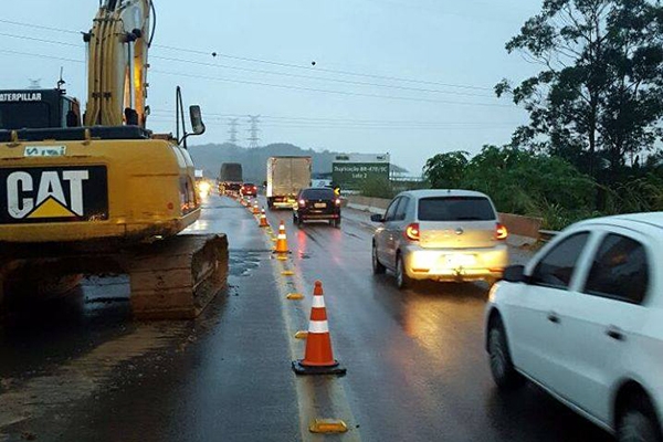 Trecho da BR-470 será interrompido na quarta-feira, em Gaspar