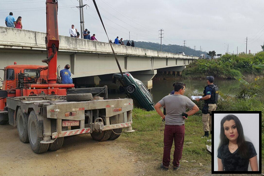 Jovem de Ilhota e rapaz de Navegantes morrem ap�s carro cair no rio em Itaja� 