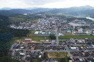 Defesa Civil sobrevoa áreas de risco em Gaspar