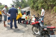 Jovem fica ferido ap�s se envolver em acidente no bairro Gasparinho, em Gaspar
