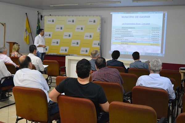 Lei Orçamentária Anual de 2018 é encaminhada à Câmara de Vereadores de Gaspar