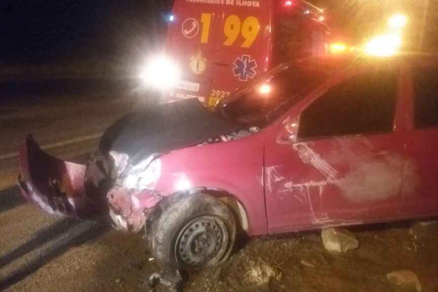 Mulher fica ferida em acidente na Rodovia Jorge Lacerda, em Ilhota