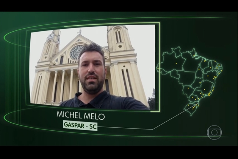 Gasparense tem vídeo exibido na Globo