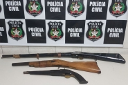 Ap�s den�ncia de viol�ncia dom�stica, homem � preso por porte ilegal de arma em Gaspar