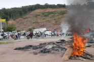 Greve dos caminhoneiros: cinco pontos de paralisa��o em Gaspar