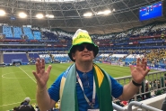 Gasparense que est� na R�ssia relata como foi jogo entre Brasil e M�xico