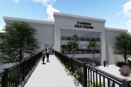 Demolição marca início da construção do ´Passeio São Pedro´, no pátio do Salão Cristo Rei