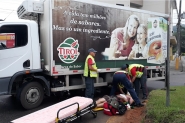 Piloto 16 anos fica ferido em acidente no Centro de Gaspar
