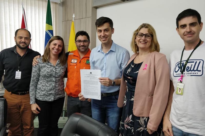 Defesa Civil de Gaspar e IFSC firmam parceria para realização de projeto de prevenção