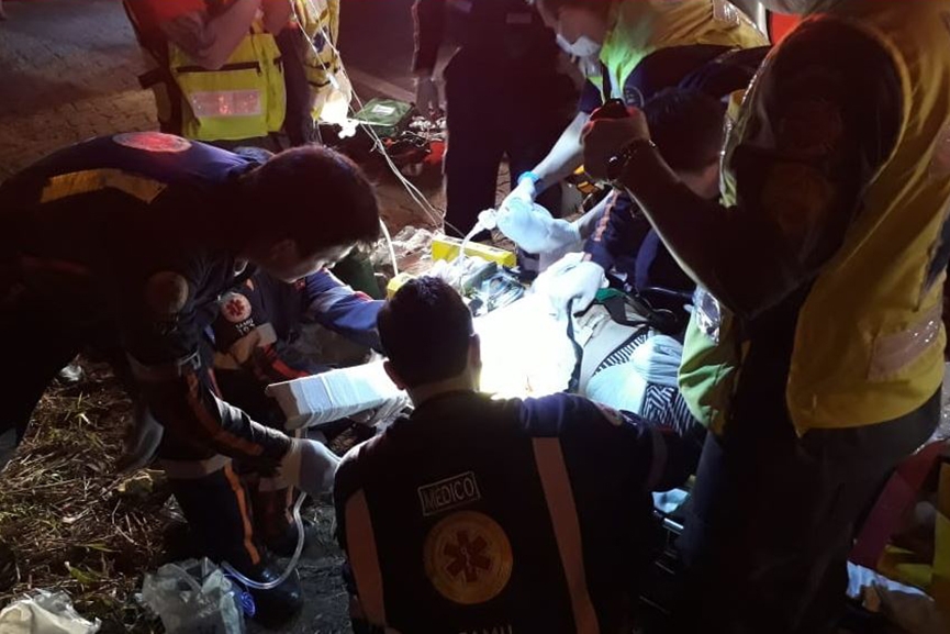 Atropelamento deixa duas pessoas gravemente feridas no bairro Figueira, em Gaspar