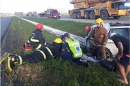 Acidente entre carro e moto deixa dois feridos na BR-470, em Gaspar