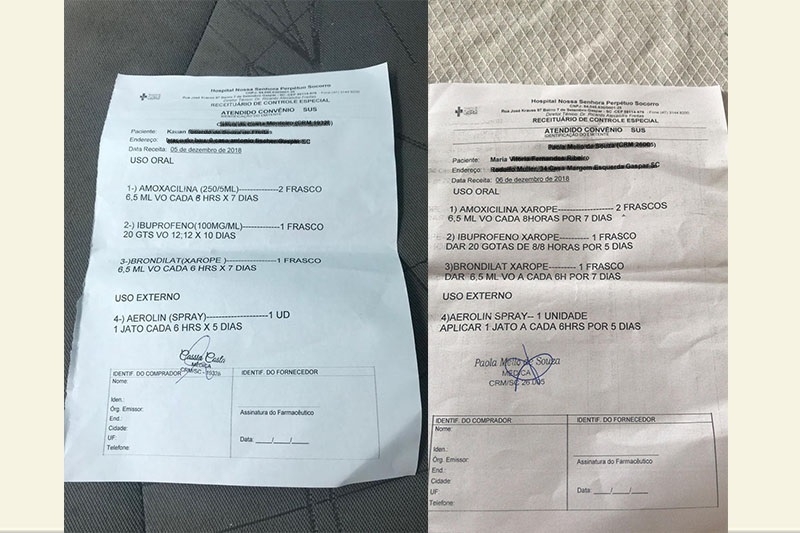 Troca de receita m�dica no hospital de Gaspar deixa pai revoltado