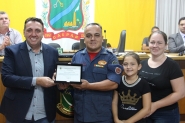 Bombeiro de Gaspar que atuou na trag�dia de Brumadinho � homenageado na C�mara de Vereadores 
