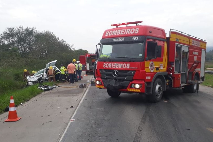 Grave acidente mata homem na BR-470, na divisa entre Gaspar e Ilhota