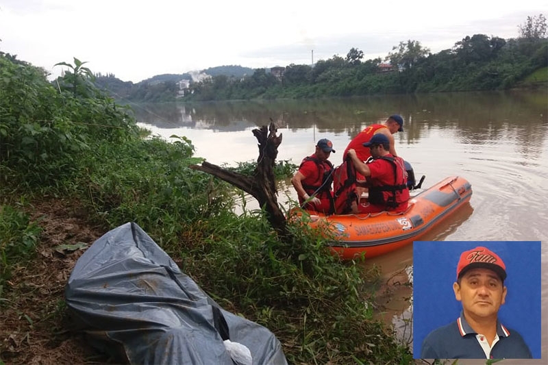 Corpo encontrado boiando no rio em Gaspar � de morador de Blumenau