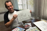 Gasparense se prepara para lan�ar hist�rias em quadrinhos
