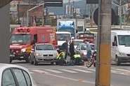 Acidente entre carro e moto deixa uma pessoa ferida em Gaspar