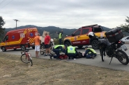 Motociclista se desequilibra e se acidenta no bairro Margem Esquerda, em Gaspar