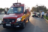 Bombeiros atendem dois acidentes seguidos envolvendo motocicletas em Gaspar