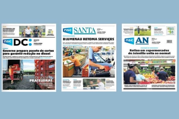 Santa, Diário Catarinense e A Notícia cancelam edições diárias e viram jornais semanais