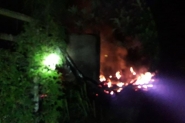 Rancho pega fogo no bairro Bela Vista, em Gaspar