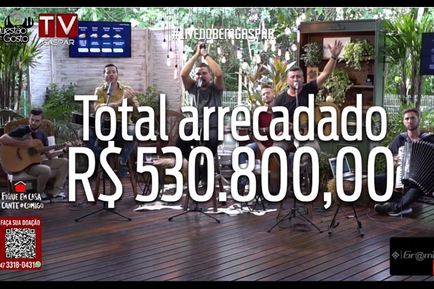 Live do Bem arrecada mais de R$500 mil para o Hospital de Gaspar